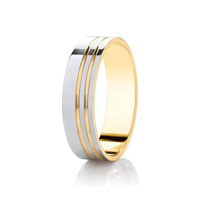 Two Colour Wedding Ring (Dc171)