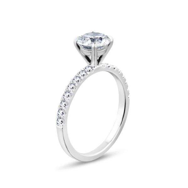 1.35ct Halo Set Brilliant Cut Lab Grown Diamond Solitaire Ring (Rsp03)