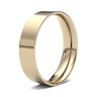 9ct 6mm Light Flat Court Wedding Ring (6Gle-9w)