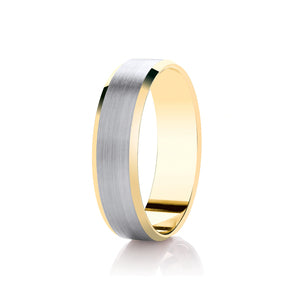 Two Colour Wedding Ring (Dc109bc)