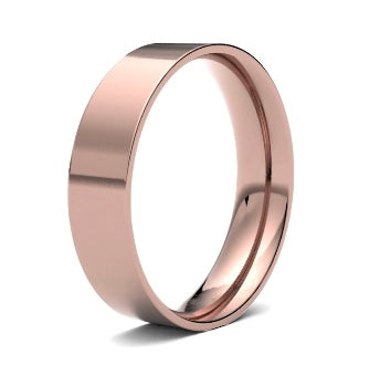 9ct 6mm Light Flat Court Wedding Ring (6Gle-9w)