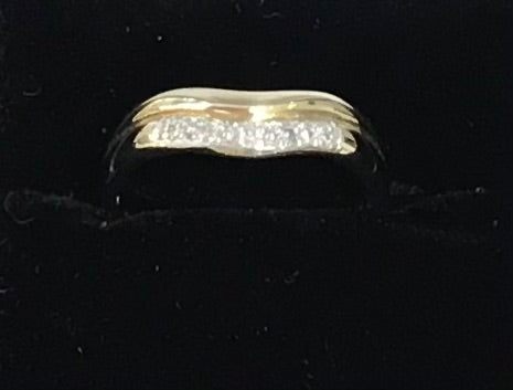 9ct Yellow Gold Diamond Shaped Wedding Ring (Wf124d)