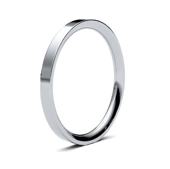 9ct 2mm Heavy Flat Court Wedding Ring (2Lhe-9w)