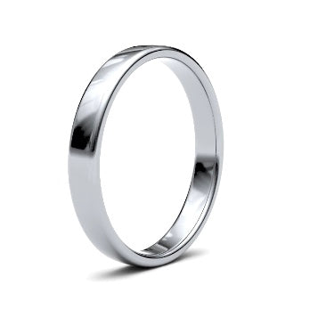 9ct 3mm Light Soft Court Wedding Ring (3Lls-9w)