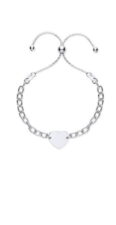 Silver Heart Bracelet (Sbr0369)