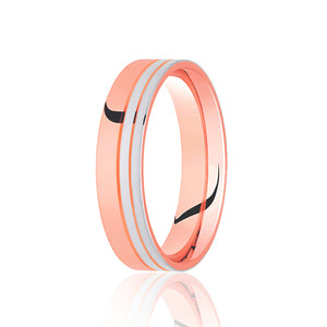 Two Colour Wedding Ring (Dc144)