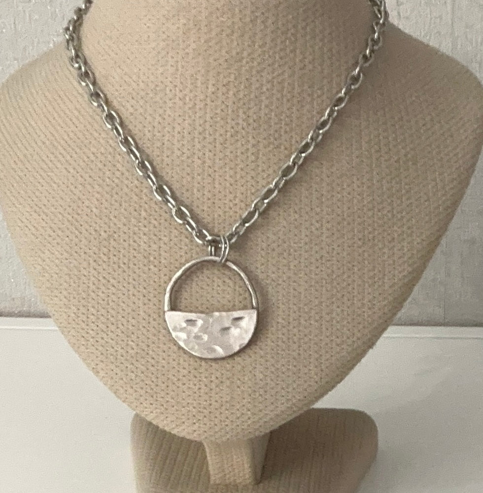Danon Large Open Circle Long Necklace