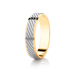 Two Colour Wedding Ring (Dc176)