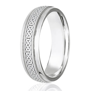 Silver Celtic 6mm Polished Wedding Ring (L110)