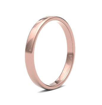 9ct 2.5mm Light Soft Court Wedding Ring (2.5Lls-9w)