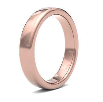 9ct 4mm Heavy Soft Court Wedding Ring (4Lhs-9w)