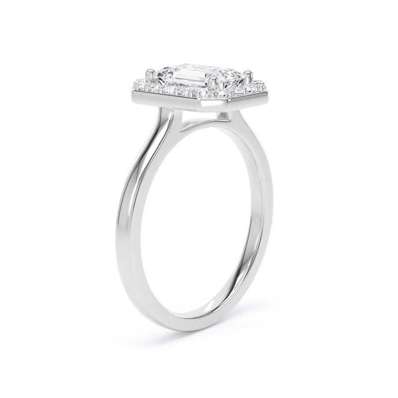 1.48ct Emerald Lab Grown Certified Diamond Cluster Ring (Ehp01-pt)