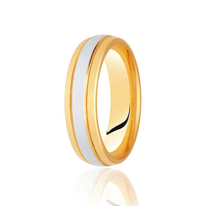Two Colour Wedding Ring (Dc117)