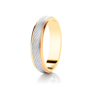 Two Colour Wedding Ring (Dc151)