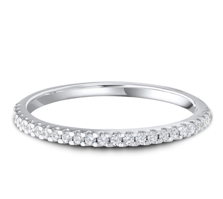9ct White Gold Diamond Wedding Ring (Het100100)