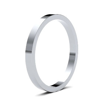 9ct 2mm Medium Flat Court Wedding Ring (2Lme-9y)