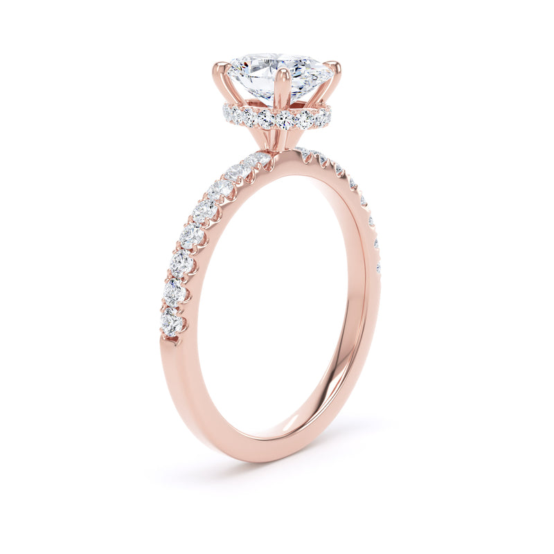 1.40ct Halo Set Oval Lab Grown Diamond Solitaire Ring.(Oss02)