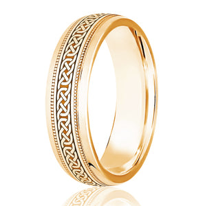 Silver Celtic 6mm Polished Wedding Ring (L110)