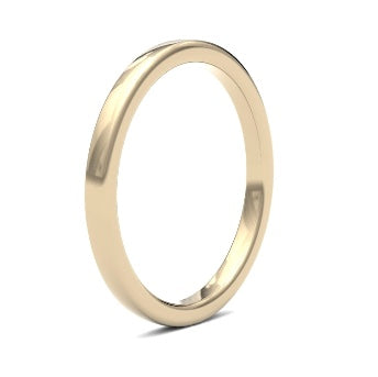 9ct 2mm Heavy Soft Court Wedding Ring (2Lhs-9y)