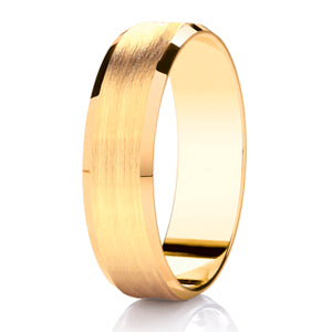 9ct Diamond Cut Flat Court Brushed Wedding Ring (Dc109bc)