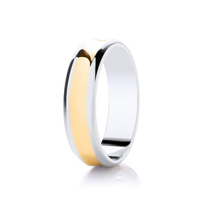 Two Colour Wedding Ring (Dc131)