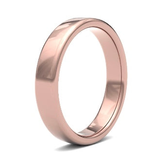 9ct 4mm Medium Soft Court Wedding Ring (4Lms-9r)