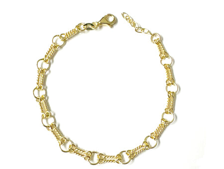 Silver Gold Plated Fancy Bracelet (110)