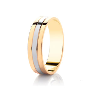 Two Colour Wedding Ring (Dc314)