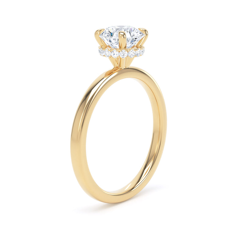 1.10ct Halo Set Brilliant Lab Grown Diamond Solitaire Ring (Rps01)