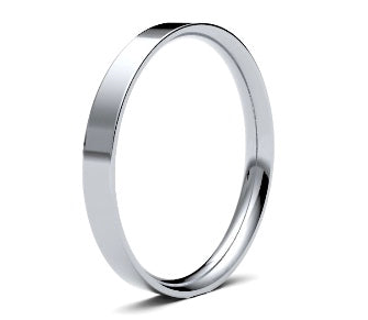 9ct 2.5mm Light Flat Court Wedding Ring (2.5Lle-9w)