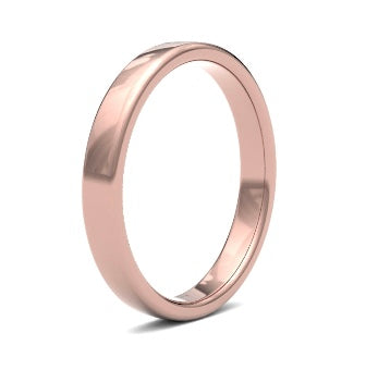 9ct 3mm Medium Soft Court Wedding Ring (3Lms-9y)