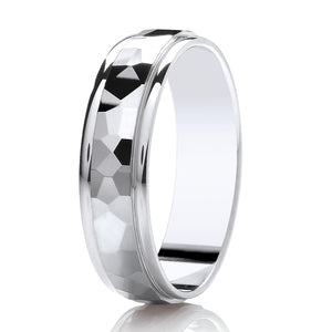 9ct White Gold Mirror Polished 3mm Wedding Ring (DC113)