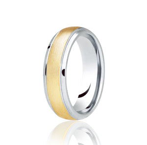 Two Colour Wedding Ring (Dc313bc)