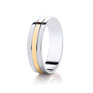 Two Colour Wedding Ring (Dc314)