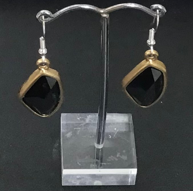 Danon Pewter Gold Plated Drop Earrings