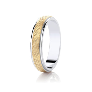 Two Colour Wedding Ring (Dc151)