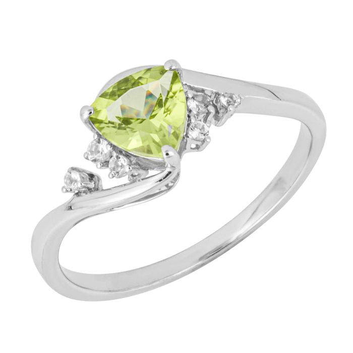 Peridot & White Topaz Dress Ring (GR617G)