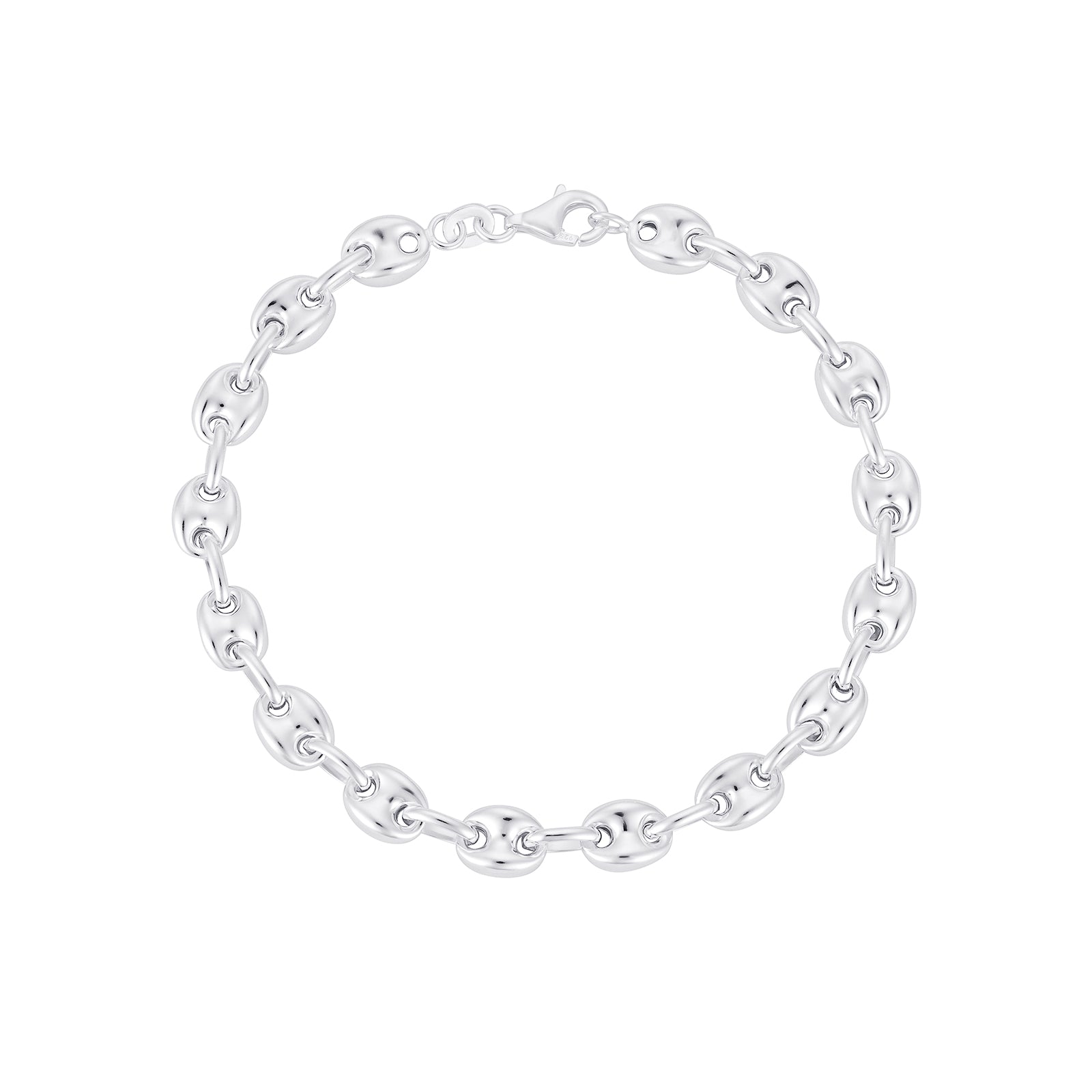 Silver Fancy Link Bracelet (Sbr204b)