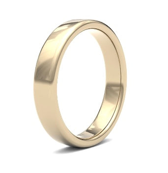 9ct 4mm Medium Soft Court Wedding Ring (4Lms-9r)