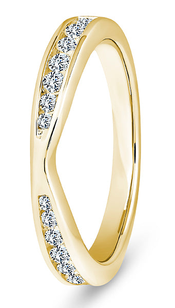 9ct Yellow Gold Diamond Shaped Wedding Ring (Vsc-290-050-033)