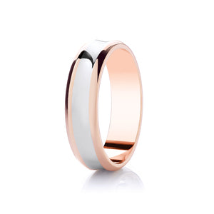 Two Colour Wedding Ring (Dc131)