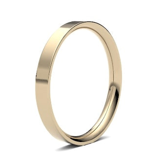 9ct 2.5mm Medium Flat Court Wedding Ring (2.5Lme-9y)