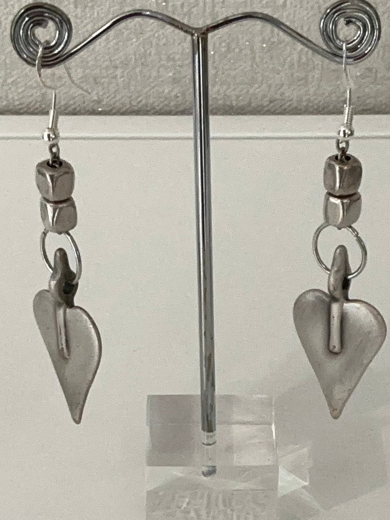 Danon Heart Cube Earrings