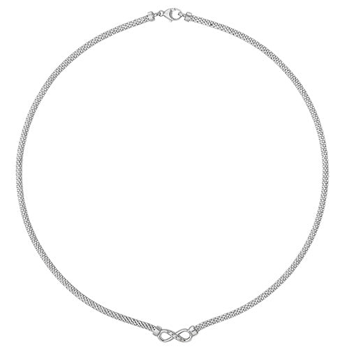 Silver Cubic Zirconia Infinity Necklace (G1372)