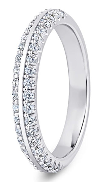 9ct Brilliant Cut Knife Edge Wedding Ring (Kne-295-040-026)