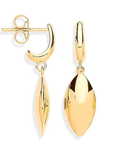 9ct Yellow Gold Drop Earrings (Er1630)