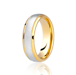 Two Colour Wedding Ring (Dc313bc)