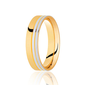 Two Colour Wedding Ring (Dc144)