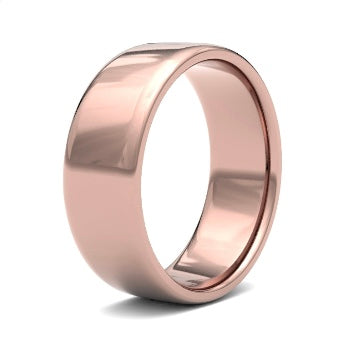 9ct 8mm Light Soft Court Wedding Ring (8Gls-9w)