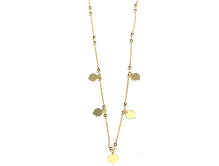 Silver Gold Plated Heart Necklace (Npyg123)